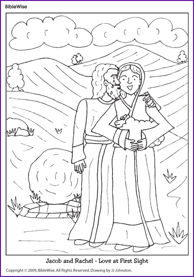 jacob and leah and rachel coloring pages - photo #6